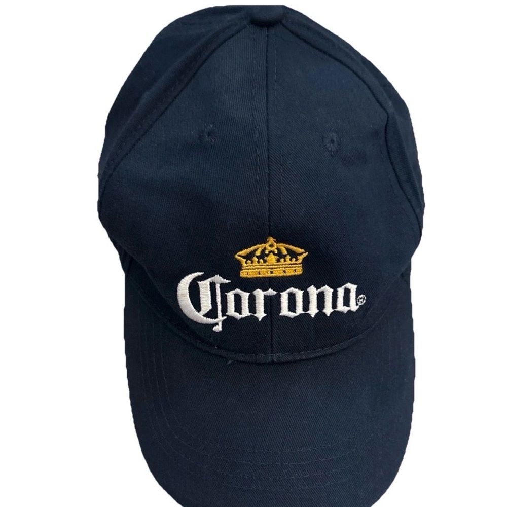 Corona Blue Ball Cap Adjustable Snap Back Embroidered Logo And Crown Hat